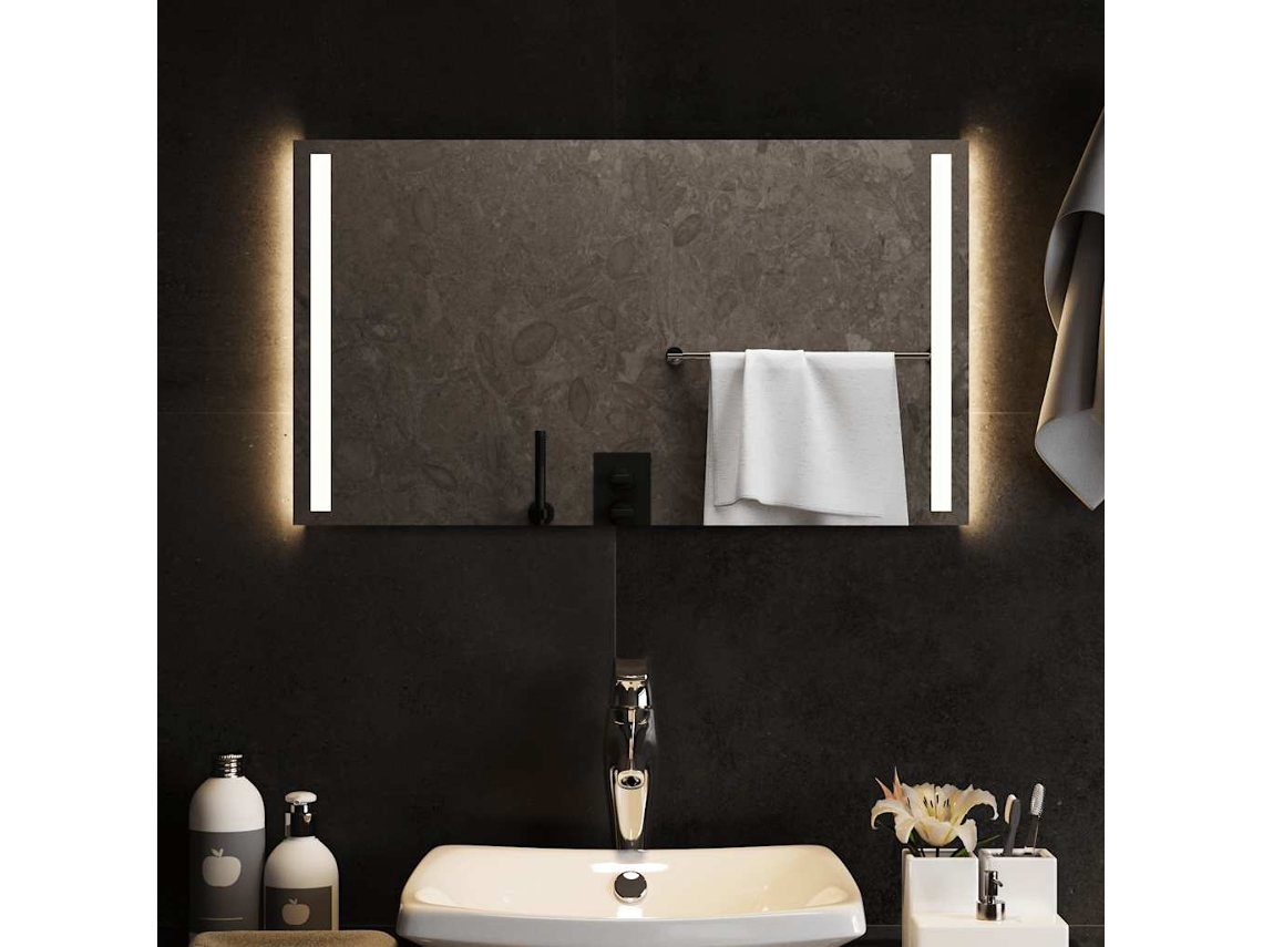 Vidaxl Espelho De Casa De Banho Com Luzes Led 70x40 Cm