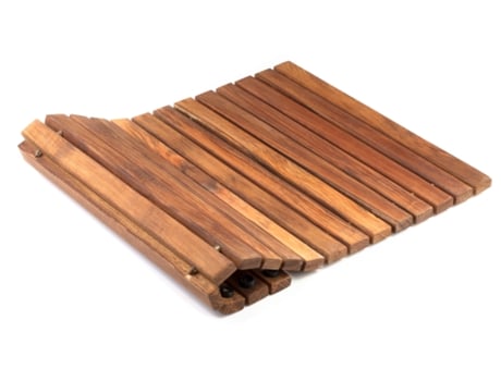 Grelha de chuveiro em madeira de teca Ol01351 Zenkooi 40x60cm Flexível