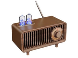 Rádio Retrô com Bluetooth, Fm, Am, Sw, de Cozinha a Bateria, Portátil Nostálgico, Bate Ria Madeira Bluetoot GOKOCO