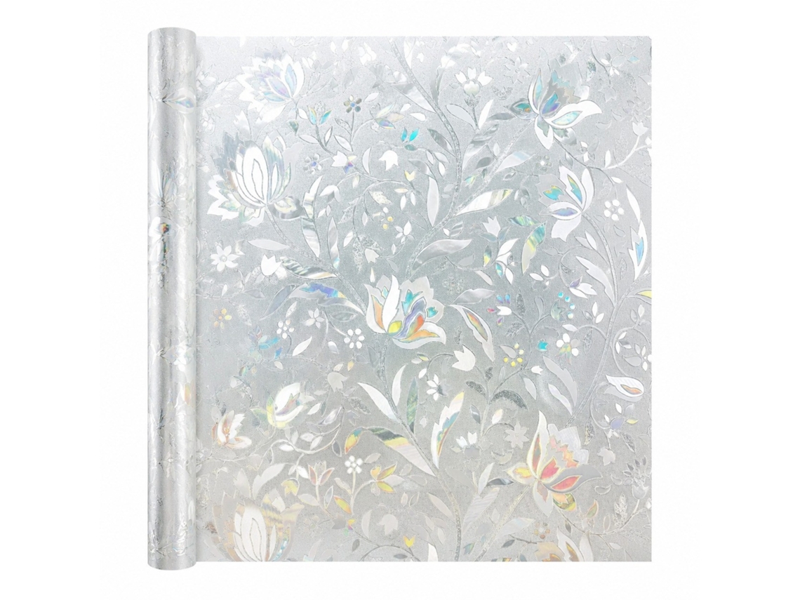 Película Para Janela De Privacidade Tulip Rainbow, 35 "x 157", Vitral, Não Adesivo, Anti Uv, Cozinha Doméstica