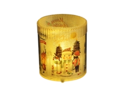 Laxiscreed Taça De Luz De Natal Com Pilhas, Decoração Iluminada Com Boneco De Neve
