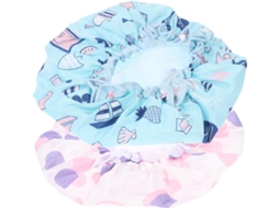 Conjunto De 2 Gorros Impermeáveis Com Elástico, Forro De Cetim E Dupla Camada.