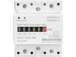 Medidor De Eletricidade Digital Monofásico 220 100 Em Trilho Din Ac Va Kwh Com