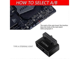 Conector Interno Usb 3.0 Ph19a, Conector Usb 3.0 De 19/20 Pinos, Adaptador Conversor De 90 Graus Compatível Com Computadores. Aquaforge