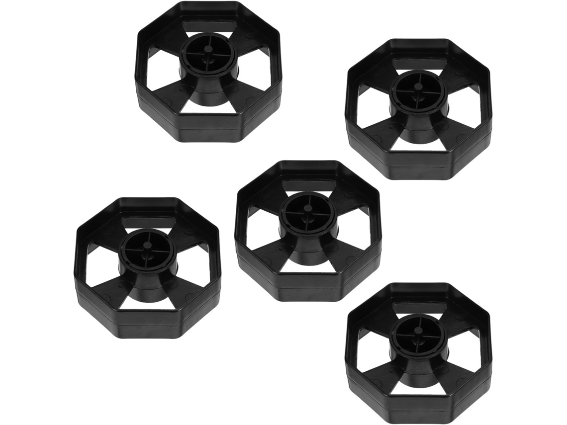 Conjunto De 5-dispensadores Fita Adesiva Mesa Hemobllo, Preto, Base Antiderrapante, Compacto, Para Escritório E Escola