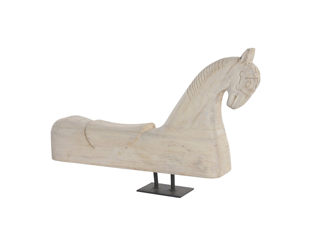 Escultura Única em Madeira Entalhada, 70x15x45cm ALEXANDRA HOUSE LIVING