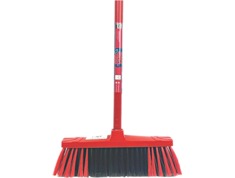 Vassoura SYNX TOOLS de Interior Vermelha Vassouras Macias Vassoura para Salas Vassoura / Vassoura Macia com Cabo 130Cm Vassoura de Interior -