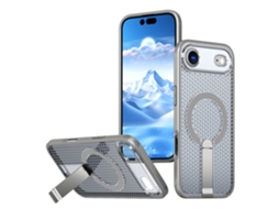 Capa Para Celular Compatível Com Iphone 17/air, Com Sistema De Resfriamento E Ventilação, Fixação Magnética E Suporte Integrado. Design Criativo E Res