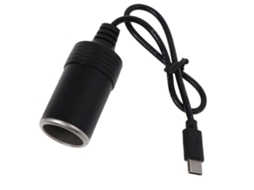 Tipo Macho Do Paládio Do Usb C De C À Fêmea Do Soquete Do Isqueiro Do Carro 12v Intensifica O Cabo
