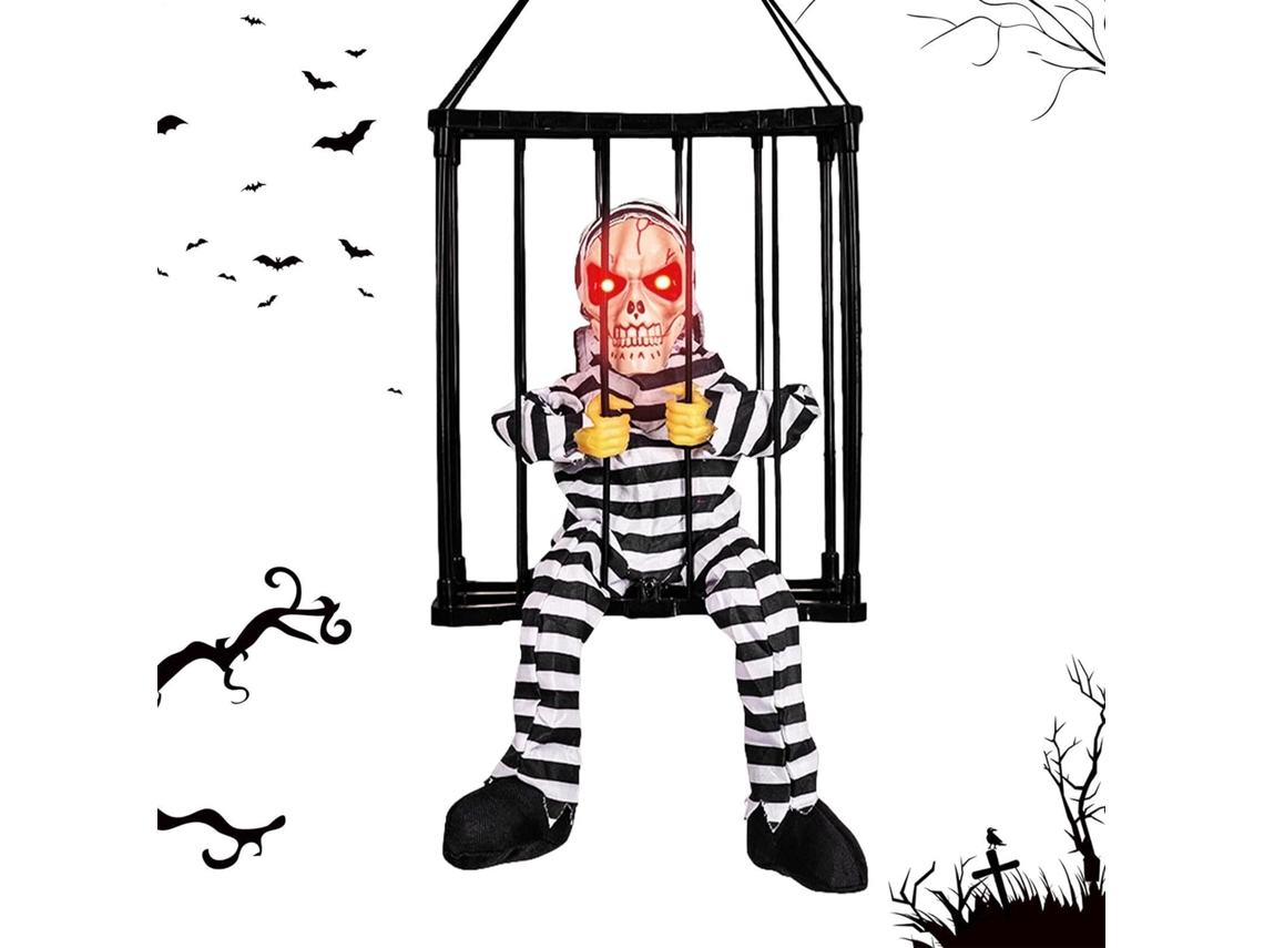 Decorações Assustadoras De Halloween Para Um Prisioneiro Falante |