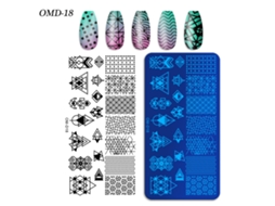 Placas De Transferência De Unhas, 3 Peças Retangularesom-d18