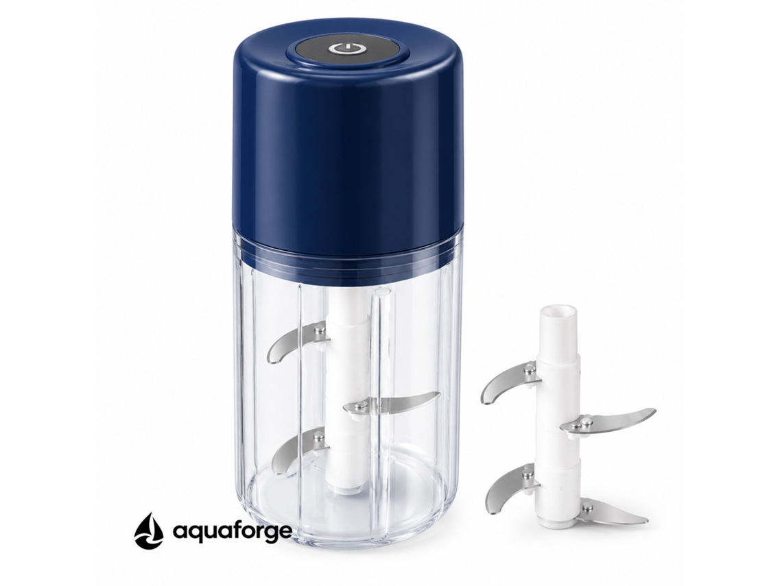 Processador De Alimentos Aquaforge Com 1 L E 4 Lâminas Para Papinhas, Azul