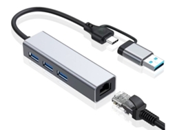 Adaptador de Rede HALINUIA Usb 3.0 para Ethernet Gigabit Rj45 (1 Porta Usb c Cinzento)