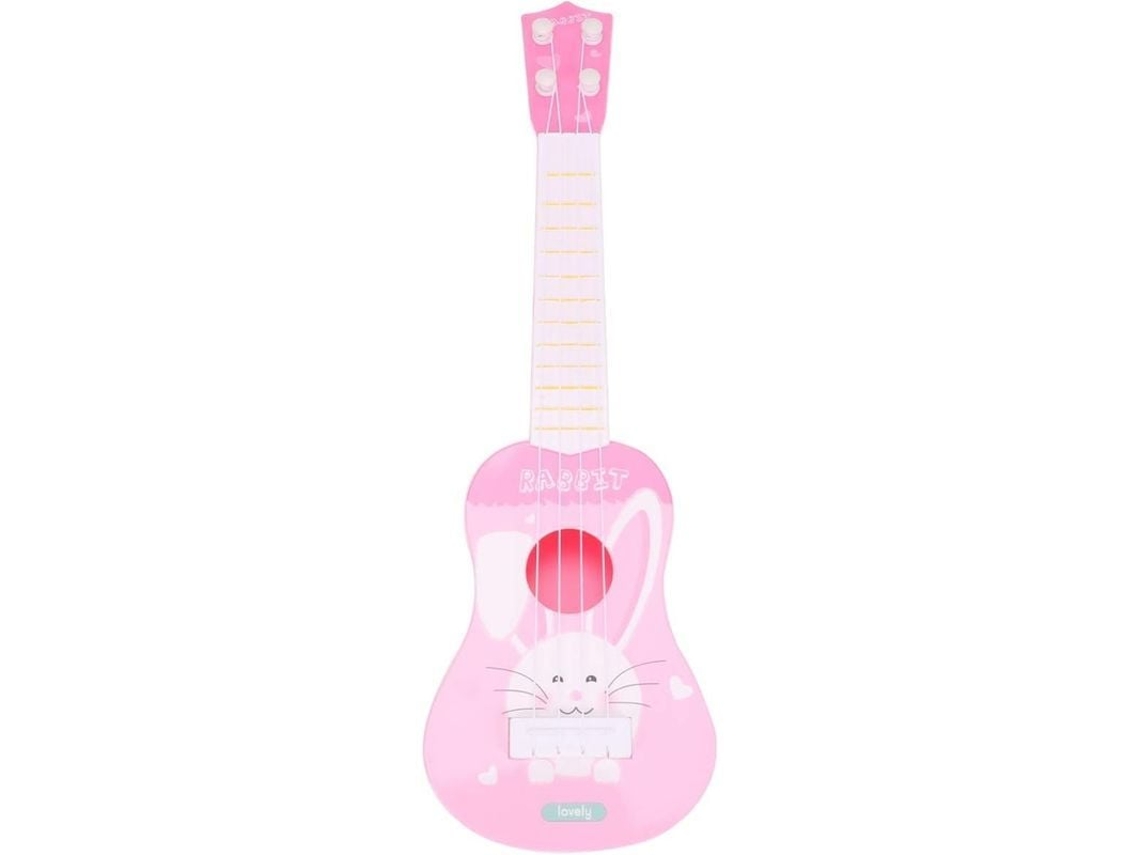2026 brinquedo Mini Ukulele 4 Cordas Infantil Instrumento Musical Plástico Coelho Cartoon Educação Precoce