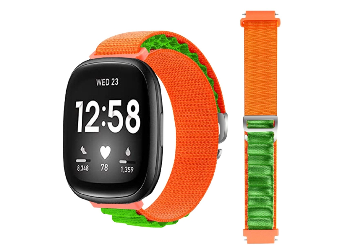 Bracelete Loop Alpine para Fitbit by Google Versa Laranja e Verde
