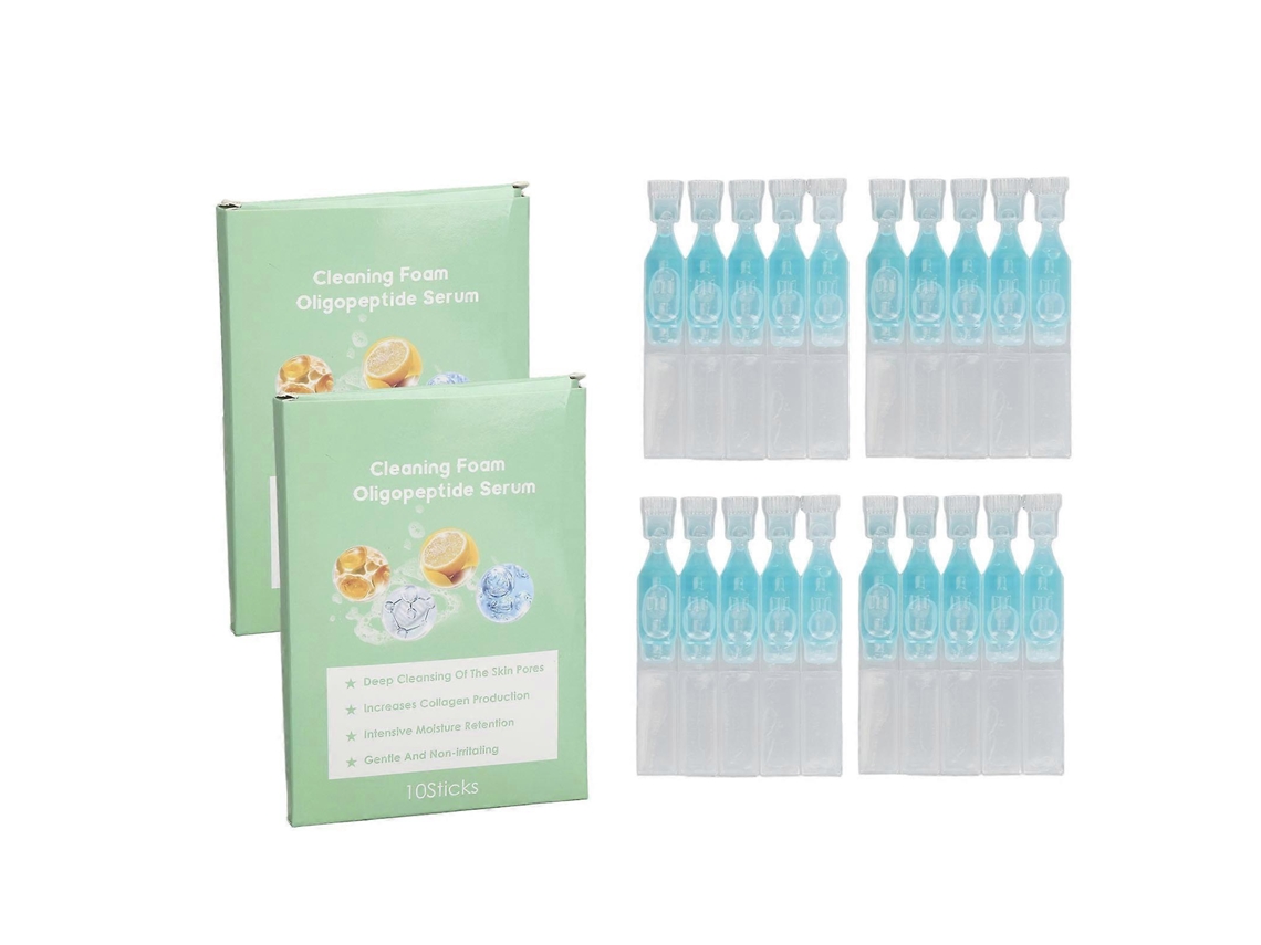 Espuma De Limpeza Facial Com Oligopeptídeos (20 Unidades), Hidratante, Antirrugas, Melhora O Colágeno, 1,5 Ml