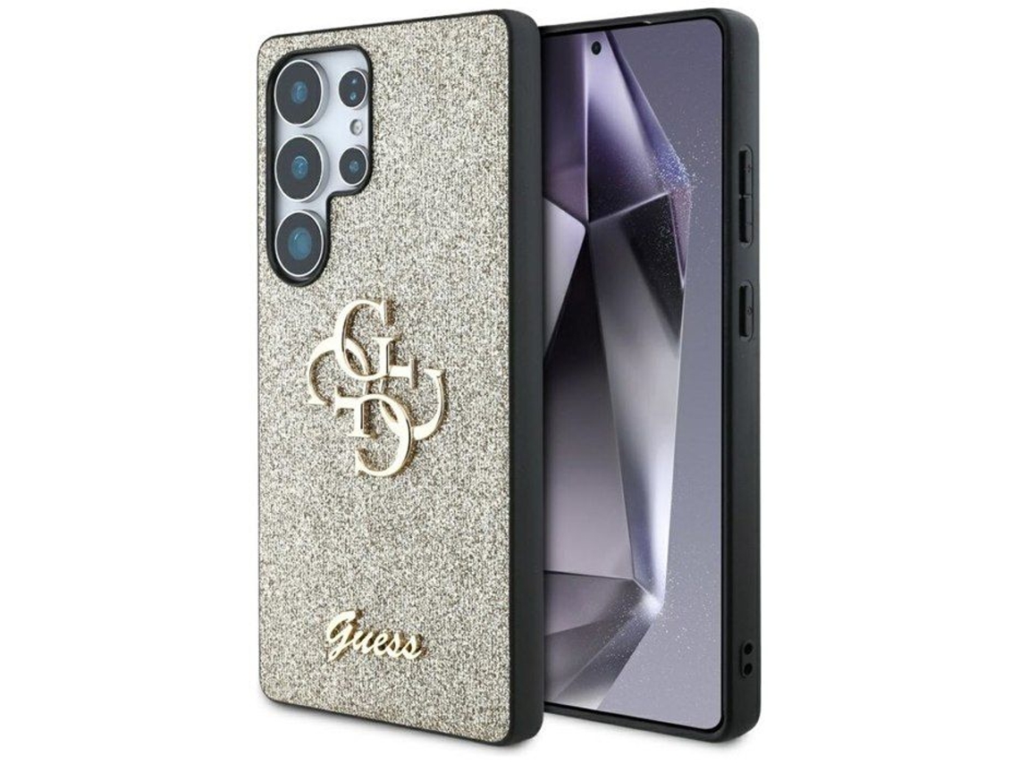 Capa Guess Fixed Glitter Big 4g Metal Logo Para Samsung Galaxy S25 Ultra (dourado)