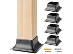 Conjunto De Suportes Para Pilares 102x102mm Em Aço Carbono Tekmaquinas