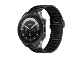 (Pulseira de silicone preta e branca) Smartwatch esportivo de 1,43 polegadas com classificação de resistência à água IP68 e Bluetooth 5.3