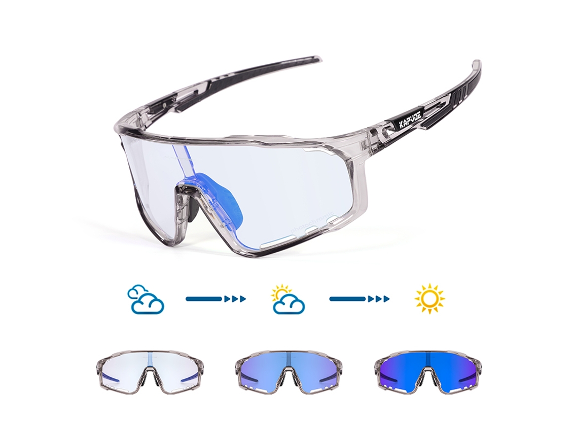 (azul 5) Óculos De Ciclismo Fotocromáticos Unissex, Óculos De Sol Com Proteção Uv400.