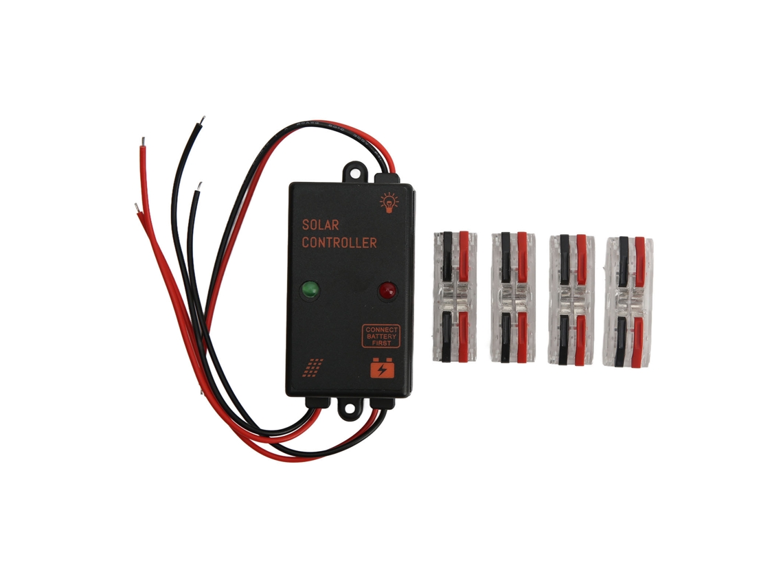 Controlador De Painel Solar Pwm Ip67 Impermeável 5a 6v 12v Ajuste Automático 24h