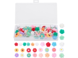 Upkoch Tachinhas Decorativas De Resina Em Formato Flor, Pacote Com 50-unidades Sortidas Para Quadros Brancos, Quadros De