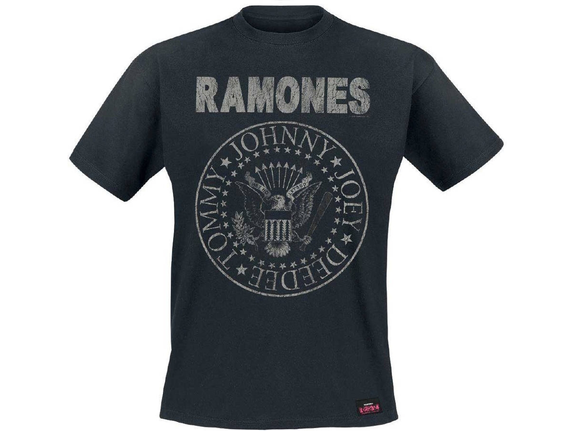 T-Shirt RAMONES Seal Hey Ho Back Print L