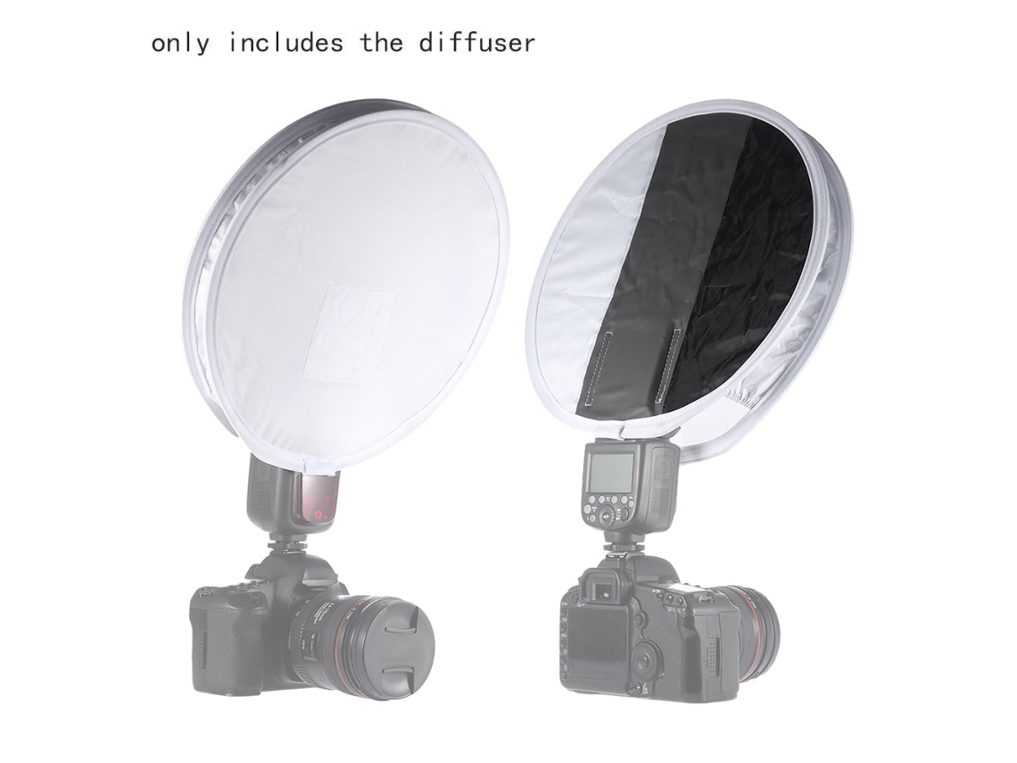2026 difusor Redondo Portátil para Flash On camera, Softbox Mini para Canon Nikon, Acessórios de Fotografia