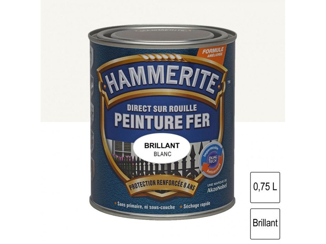 Tinta Julien Hammerite 0,75 L Branco Brilhante Gliceroftálico