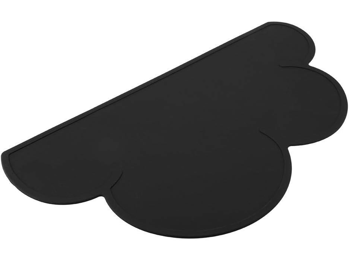 Tapete para Tigela de Comida de Gato, de Silicone para Cães, Gatos e Filhotes, Porta copos para Água Preto AQUAFORGE