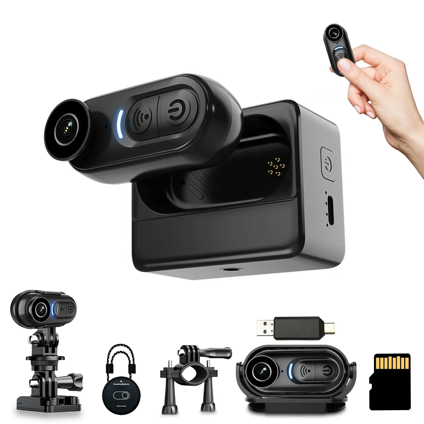(32 Gb) Câmera De Vídeo Digital Compacta E Portátil, Mini Câmera De Ação Dv