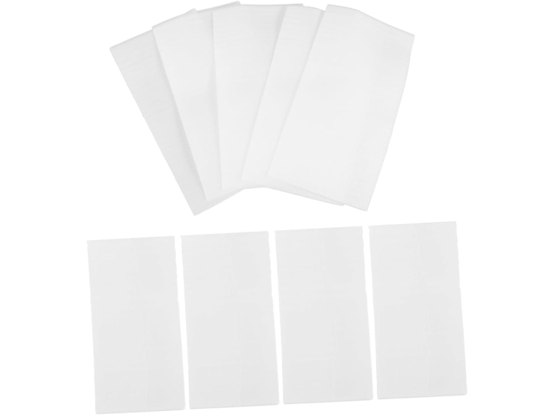 Embalagem ideal com acolchoamento em formato de espada para 200 peças de espuma, ideal para proteger rapidamente embalagens frágeis.