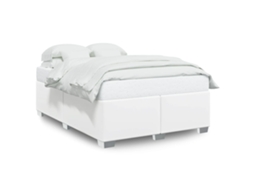 Bed Frame, Bed Frames Vidaxl Branco Couro Artificial (160 X 200 Cm)