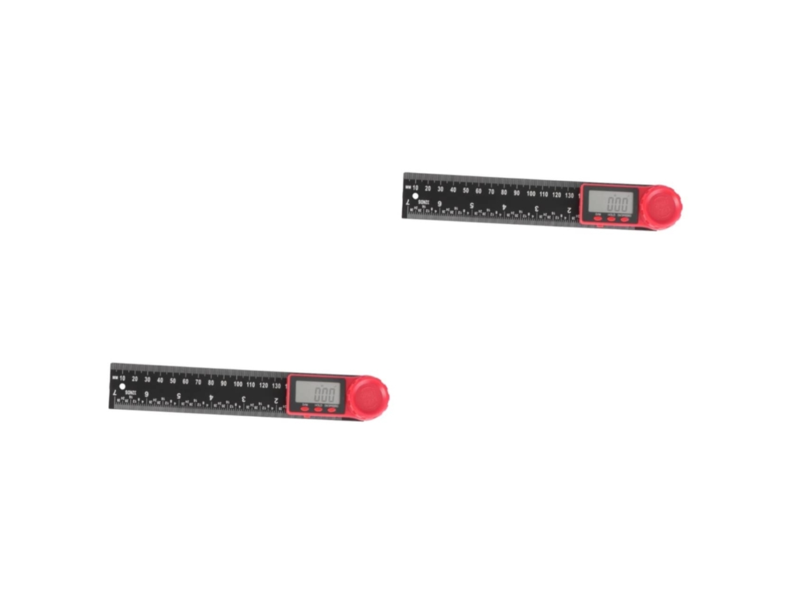 Régua Digital De 2 Peças Tehaux Com Visor Lcd, Transferidor Ângulos E