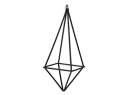 Suporte de Parede para Plantas Aéreas Tillandsia Hanging Rack com Design Quadrilátero para Decoração de Ambientes Preto | S/MARCA