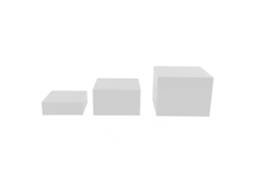 3pcs Suportes de Exibição Acrílicos para Mesa de Sobremesas Branco | S/MARCA