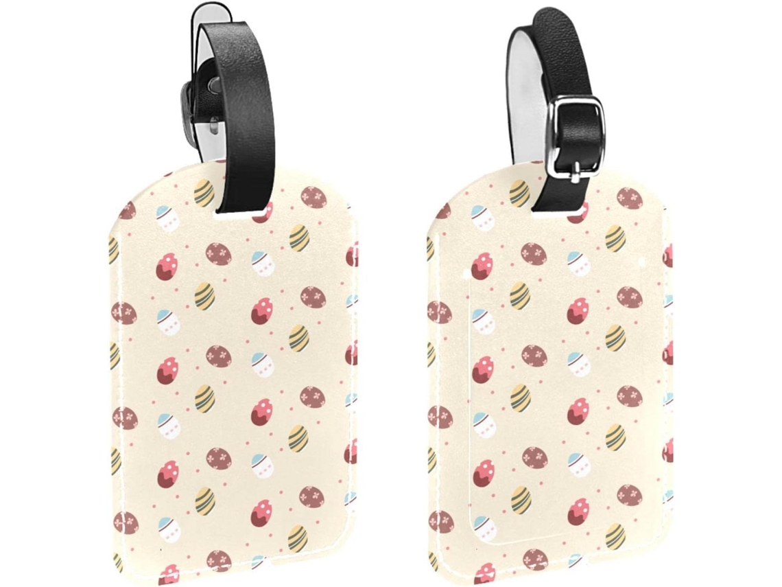 Conjunto De 2 Etiquetas Viagem E Bagagem Masculinas, Em Poliuretano, Da Coleção Flateasterpatterncollection, Malas