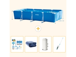 Intex Piscina Com Estrutura Retangular - 450x220x84 Cm - 5-peças S136