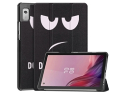 Capa Dobrável Em Três Partes Para Tablet Lenovo Tab M9, Com Estampa Couro Pu E Policarbonato, Multicolorida. Tuotuo