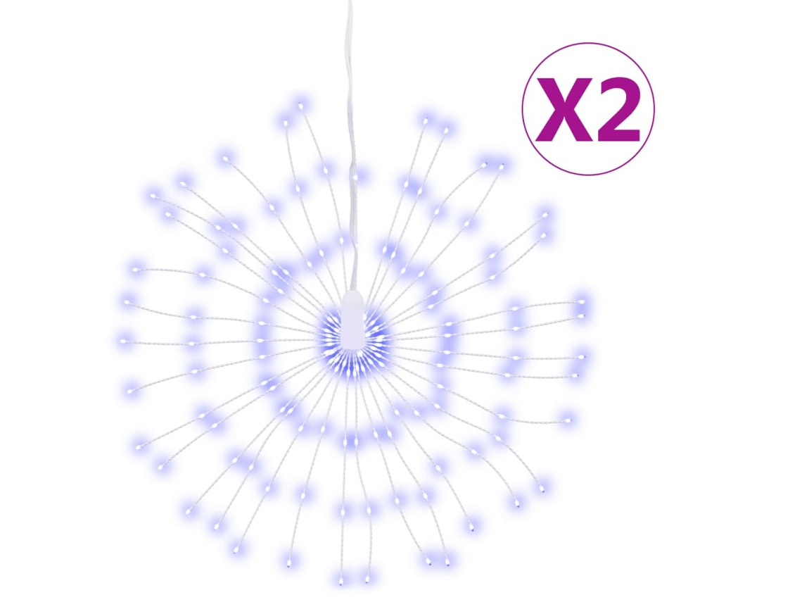 Conjunto 2 Iluminação estrelar de natal VIDAXL (17 cm)