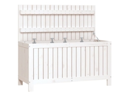 Garden Storage Box, Garden Storage Boxes Vidaxl Branco Madeira De Pinho (115 X 49 X 60 Cm)