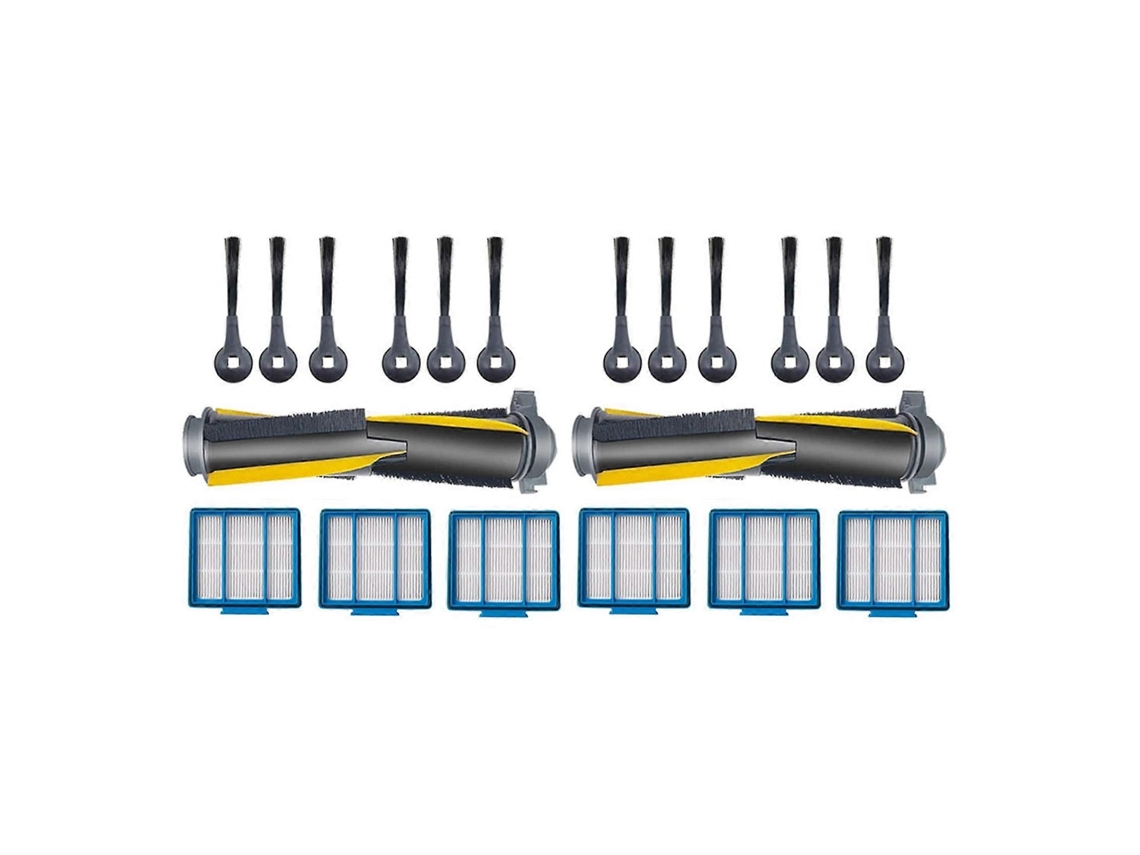Conjunto De 2 Peças De Reposição Para O Robô Aspirador Shark Iq Com Esvaziamento Automático: Escovas Laterais, Filtros E Escova Principal Para O Model