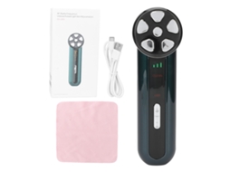 Aparelho de rejuvenescimento facial por radiofrequência com microcorrente, luz LED e vibração para lifting da pele (verde)