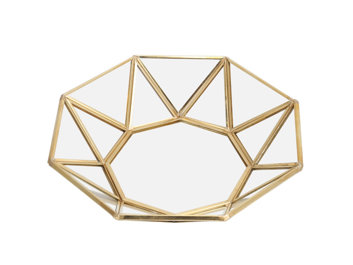 Tray de Vidro Octogonal LAXISCREED para Sobremesas