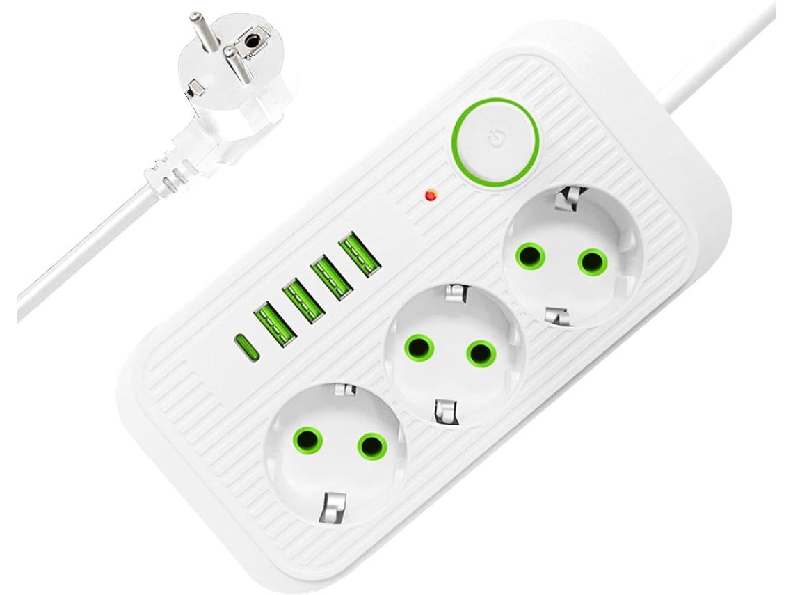 Extensão Elétrica Com Plugue Plano Para Dispositivos Elétricos
