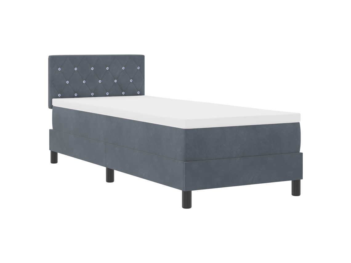 Conjunto 1 Cama Moderna Vidaxl Cinzento Veludo (80 X 200 Cm)
