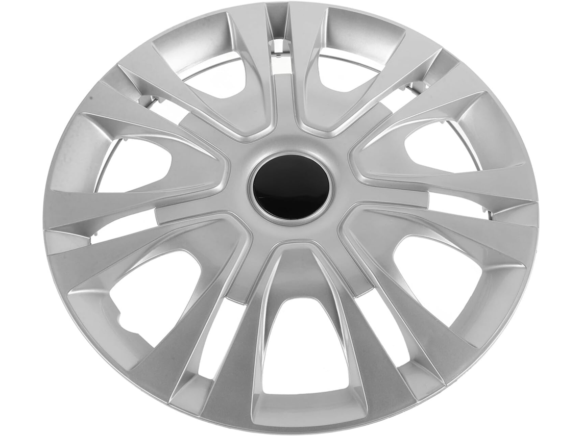 Calotas De Plástico Prateado Para Rodas De Carro De 14 Polegadas - Design Exclusivo