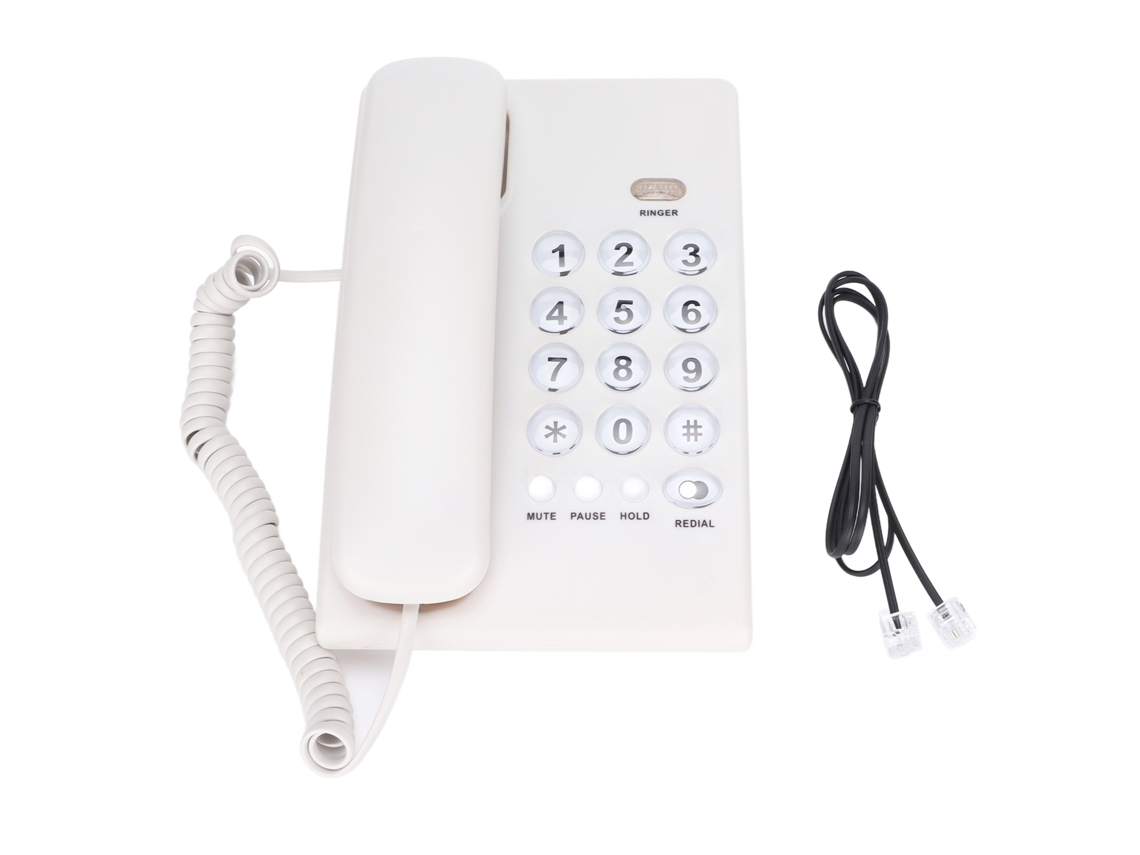 Telefone Fixo Com Fio De Mesa Multifuncional Botões Grandes Para Casa Escritório Hotel Kxt504 Branco