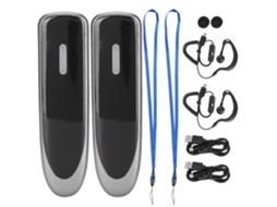 Walkie Talkie Mini Fone De Ouvido Estilo Rádio Bidirecional Recarregável Walkie Talkie Portátil Para Longo Alcance Brilvibera (cinza)