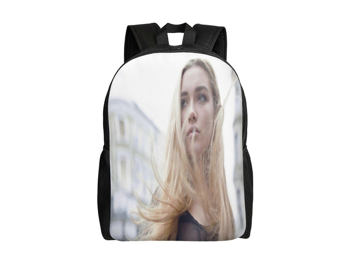 Mochila Florence Pugh T448 Para Escola E Trabalho, Leve E Impermeável, Mochila Elegante Para Estudantes E Adultos N448